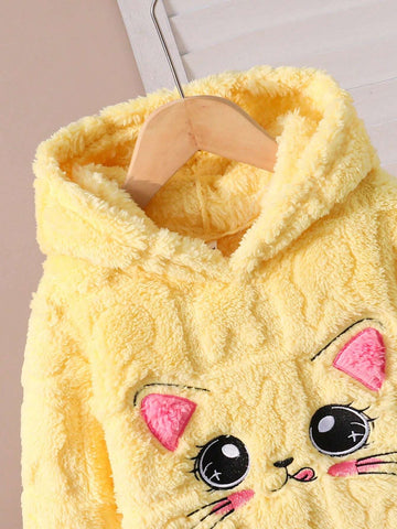 Christmas/Halloween Girls Casual White Dress, Made Of Plush Embossed Rabbit Outline Fabric, Front Rabbit Ear Plush Applique And Bow