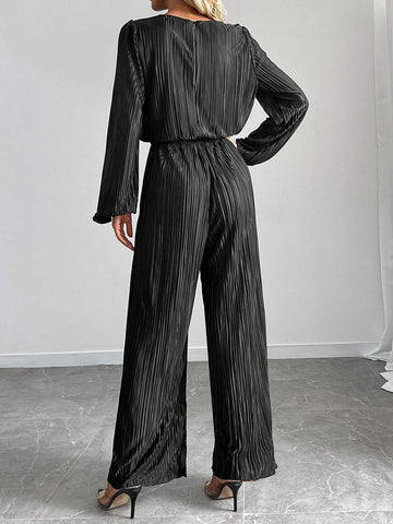 2024 New Style Loose & Fashion Pleated Jumpsuit