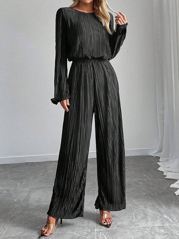 2024 New Style Loose & Fashion Pleated Jumpsuit