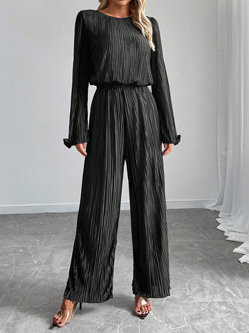 2024 New Style Loose & Fashion Pleated Jumpsuit