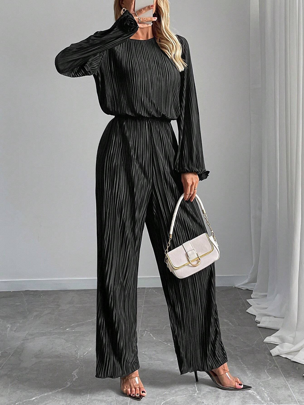 2024 New Style Loose & Fashion Pleated Jumpsuit