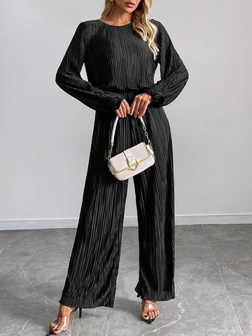 2024 New Style Loose & Fashion Pleated Jumpsuit