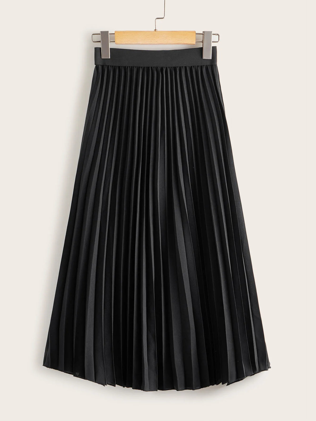 Clasi Elastic Waist Pleated Midi Skirt