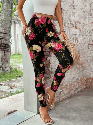 Clasi Floral Print High Waist Leggings
