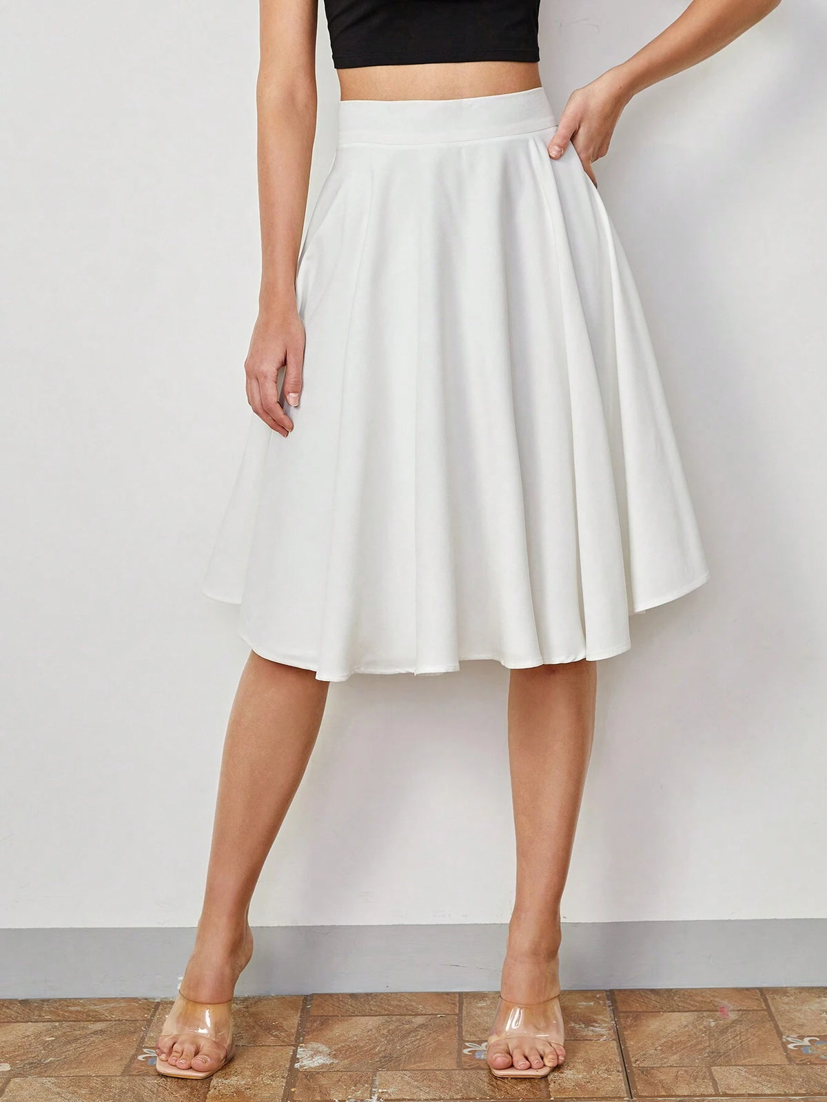 Clasi High Rise Wide Waistband Circle Skirt
