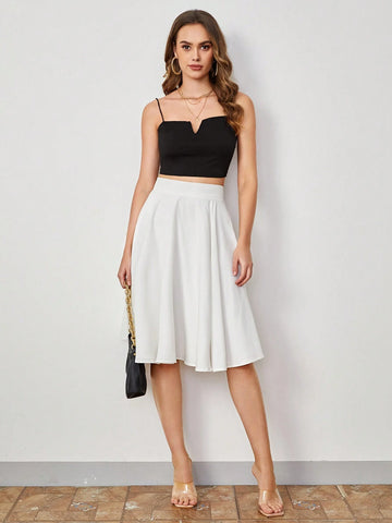 Clasi High Rise Wide Waistband Circle Skirt