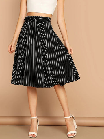 Clasi High Waist Striped Skirt