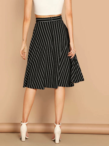 Clasi High Waist Striped Skirt