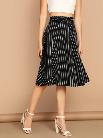 Clasi High Waist Striped Skirt