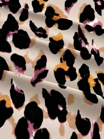 Clasi Leopard Print Asymmetrical Hem Casual Shirt For Women