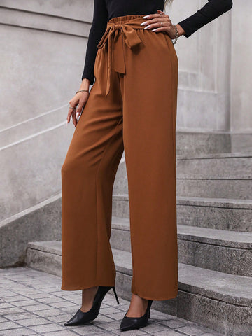 Clasi Paperbag Waist Belted Wide Leg Pants