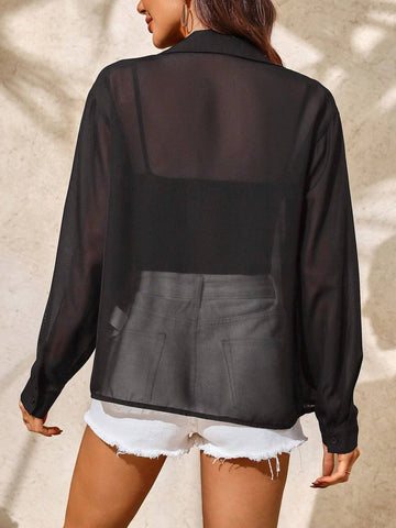 Clasi See-Through Beach Vacation Elegant Shirt