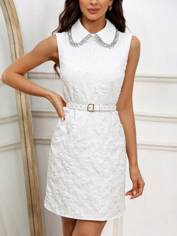 Patchwork Lace Sleeveless Loose Dress Spring Dress