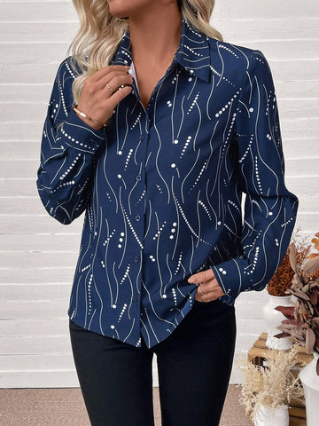 Clasi Women Casual Long Sleeve Printed Shirt