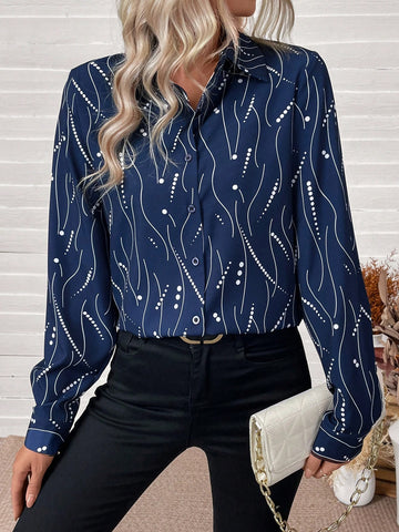 Clasi Women Casual Long Sleeve Printed Shirt
