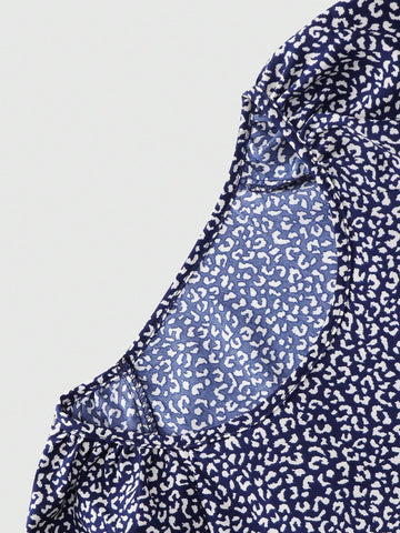 Clasi Women Elegant Round Neck Printed Shirt (Random Pattern)