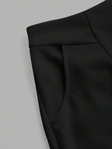 Clasi Women Plain Wide-Leg Loose Shorts With Pockets