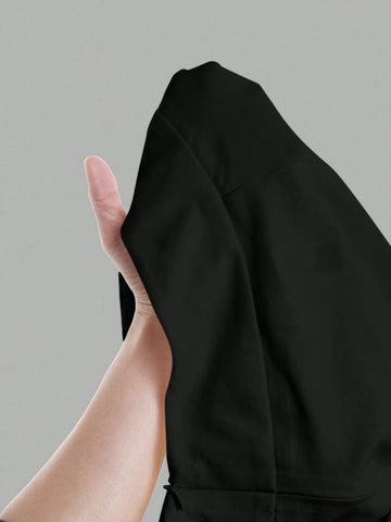 Clasi Women Plain Wide-Leg Loose Shorts With Pockets