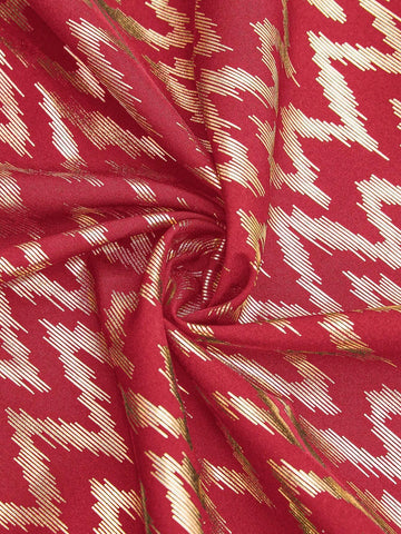 Clasi Women Stand Collar Off Shoulder Long Sleeve Allover Print Casual Blouse