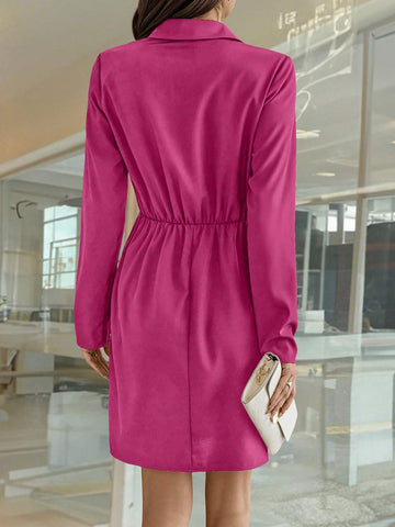 Women's Button Down Long Sleeve Casual Loose Comfortable Graceful Elegant Dress