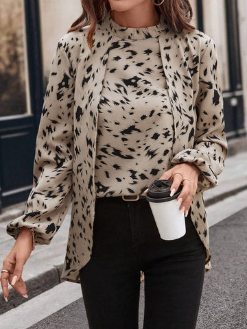 Clasi Women's Casual Leopard Print Shirt