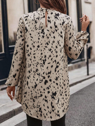 Clasi Women's Casual Leopard Print Shirt