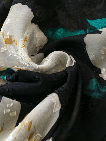 Clasi Women's Chiffon Cutwork Patchwork Front Button Regular Elegant Blouse