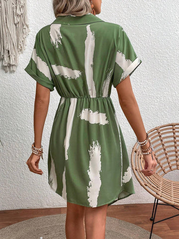 Women's Color Block Simple Daily Short Sleeve Dress