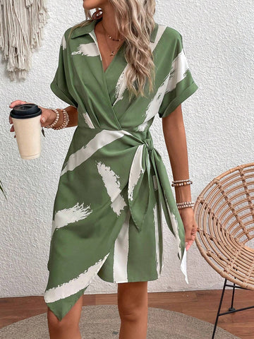 Women's Color Block Simple Daily Short Sleeve Dress