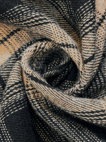 Women's Cotton Plaid Shirt Dress, Autumn/Winter