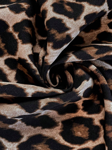 Women's Elegant Casual Knit Patchwork Leopard Print Long Sleeve Dress