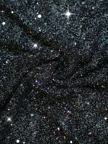 Women's Elegant Sequin Shoulder Strap Simple Slim Fit Party Dress