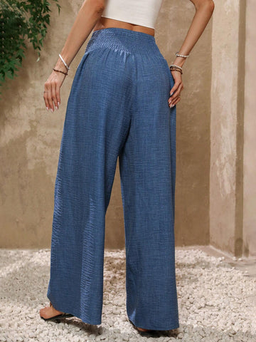 Clasi Women's Fashion Wide-Leg Pants With Bow Detail