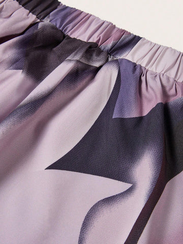 Clasi Women's Fashionable Geometric Printed Skirt