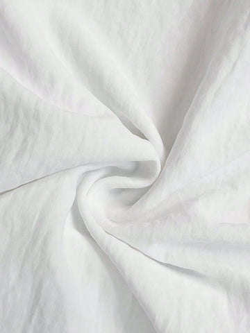 Clasi Women's French Style V-Neck Asymmetrical Cross Twist Tie Puff Sleeve Blouse