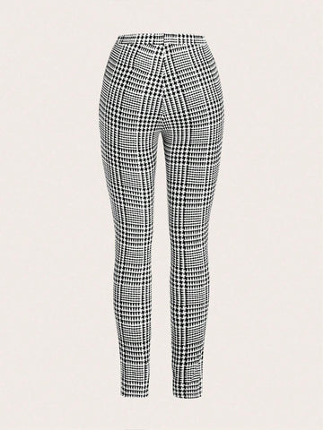 Clasi Women's Knitted Patterned High Waist Long Leggings