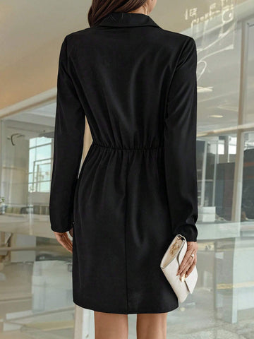 Women's Long Sleeve Solid Color Casual Summer Dres