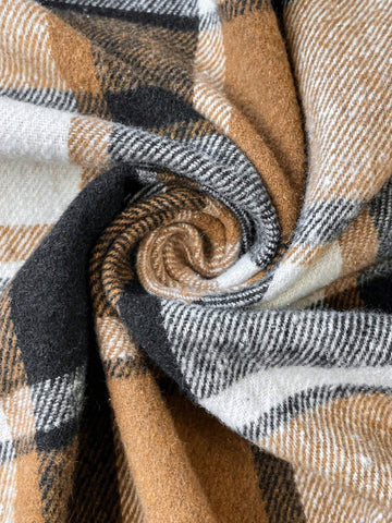 Women's Plaid Pattern Long Sleeve Casual Dress, Autumn/Winter