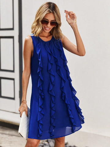 Women's Solid Color Sleeveless Dress
