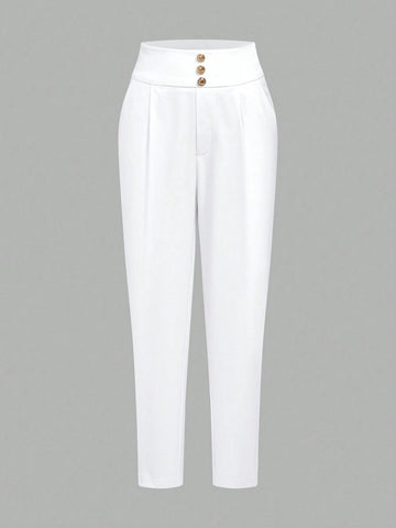 Clasi Women's Solid Color Tapered Casual Pants