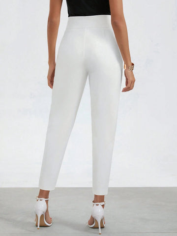 Clasi Women's Solid Color Tapered Casual Pants