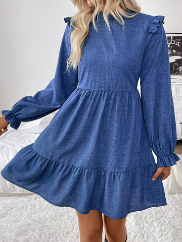 Women's Spring And Autumn Casual Puff Skirt Doll Style Dress