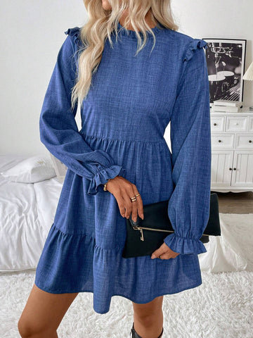 Women's Spring And Autumn Casual Puff Skirt Doll Style Dress
