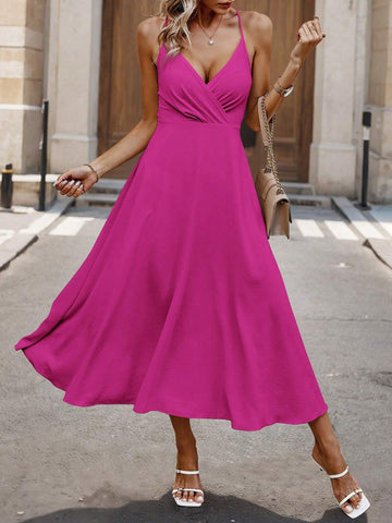 Women's Summer Criss-Cross Backless Holiday Casual Dress