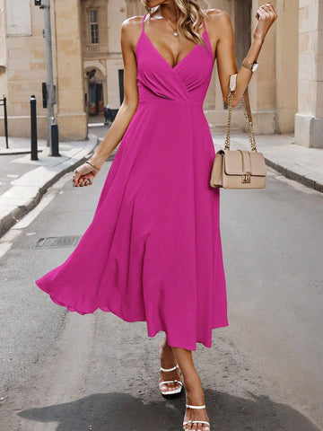 Women's Summer Criss-Cross Backless Holiday Casual Dress