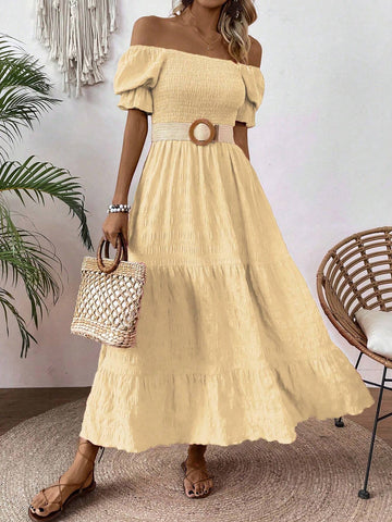 Women's Women's Solid Color Simple Pleated Design Dress