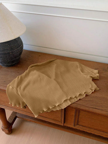 Comfortcana Y2K Cropped Pleated Shirt - Spring Summer