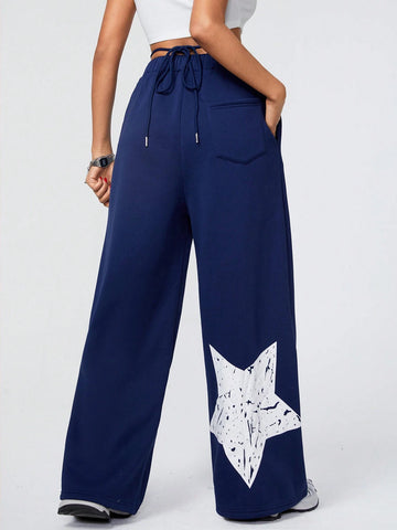 Coolane Antique Finish Star Patterned Women's Sweatpants