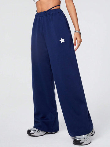 Coolane Antique Finish Star Patterned Women's Sweatpants