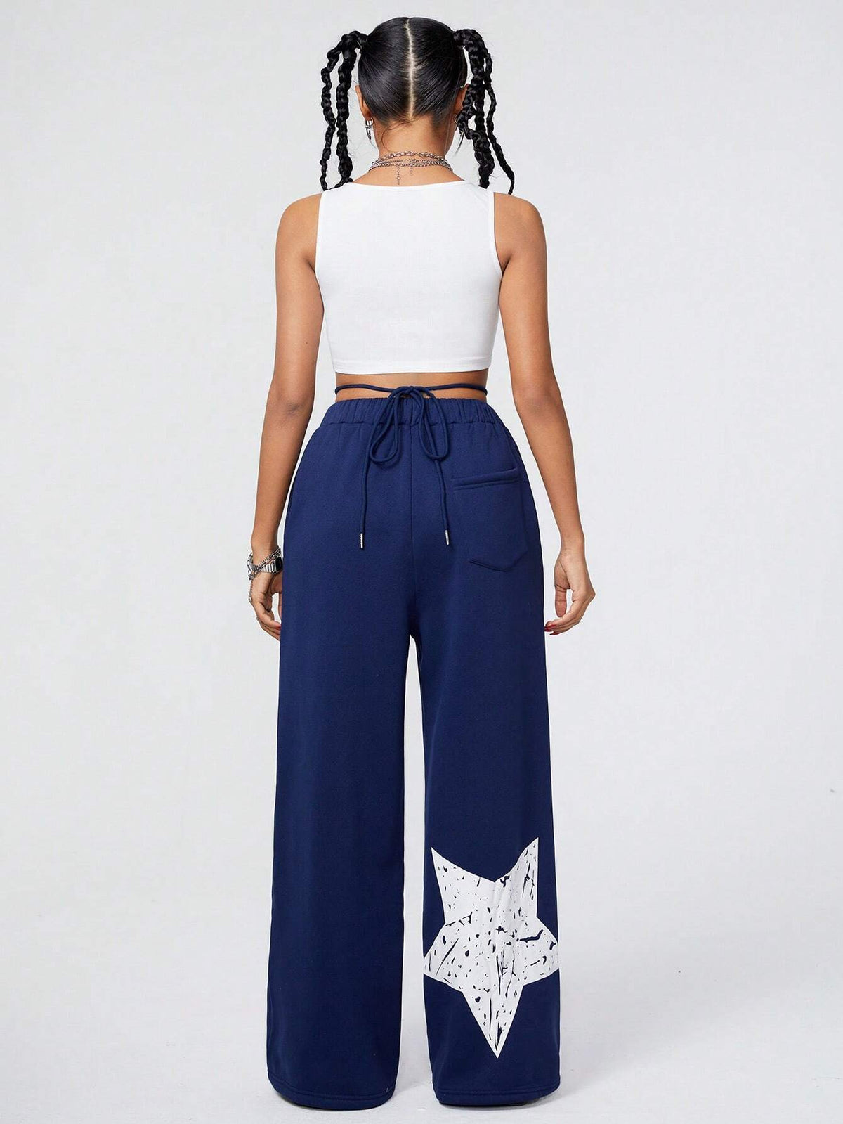 Coolane Antique Finish Star Patterned Women's Sweatpants